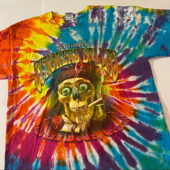 Vintage Tie Dye Biker Tee - Picture 2 of 5